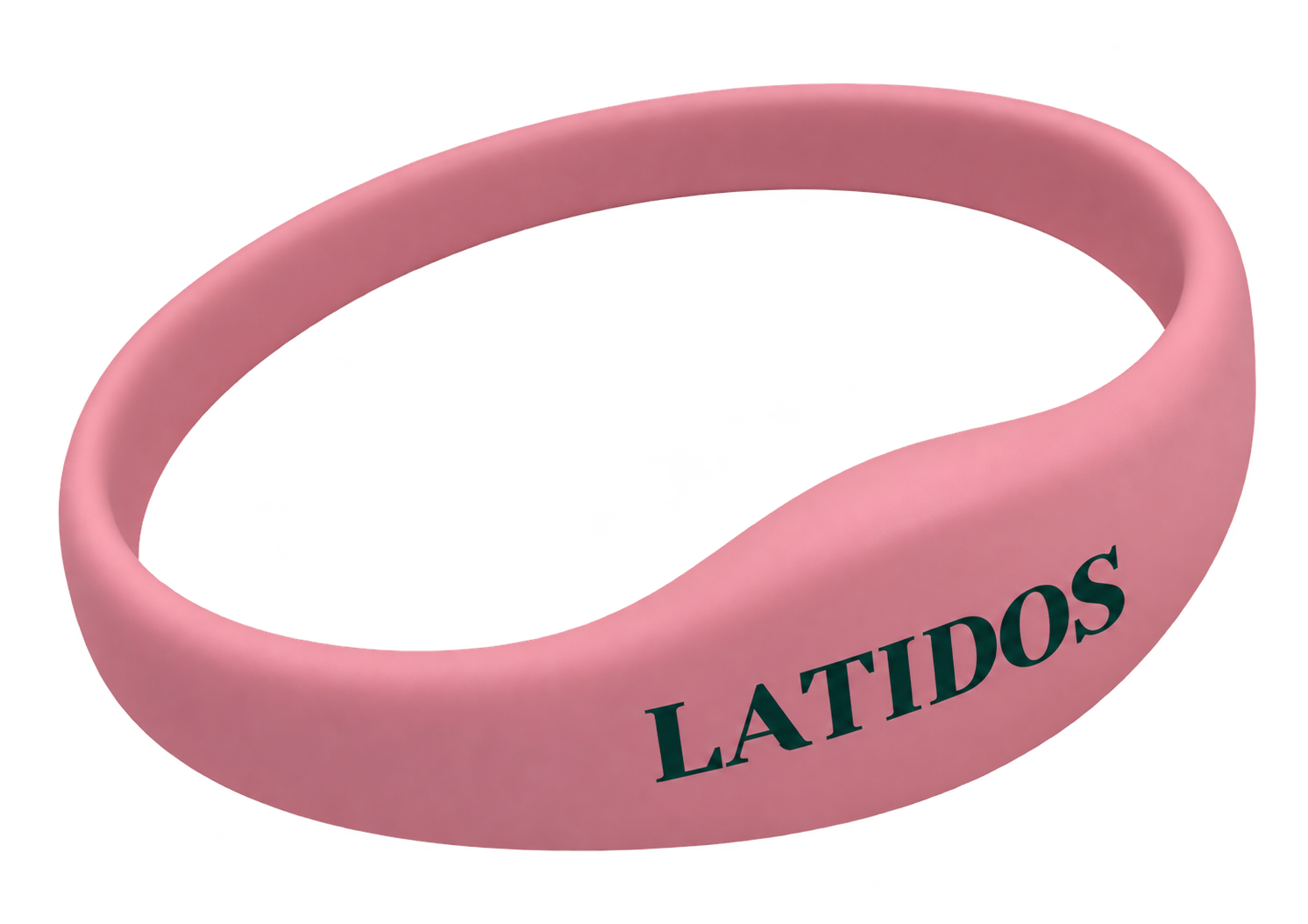 Pulsera rosa de LATIDOS con el nombre grabado